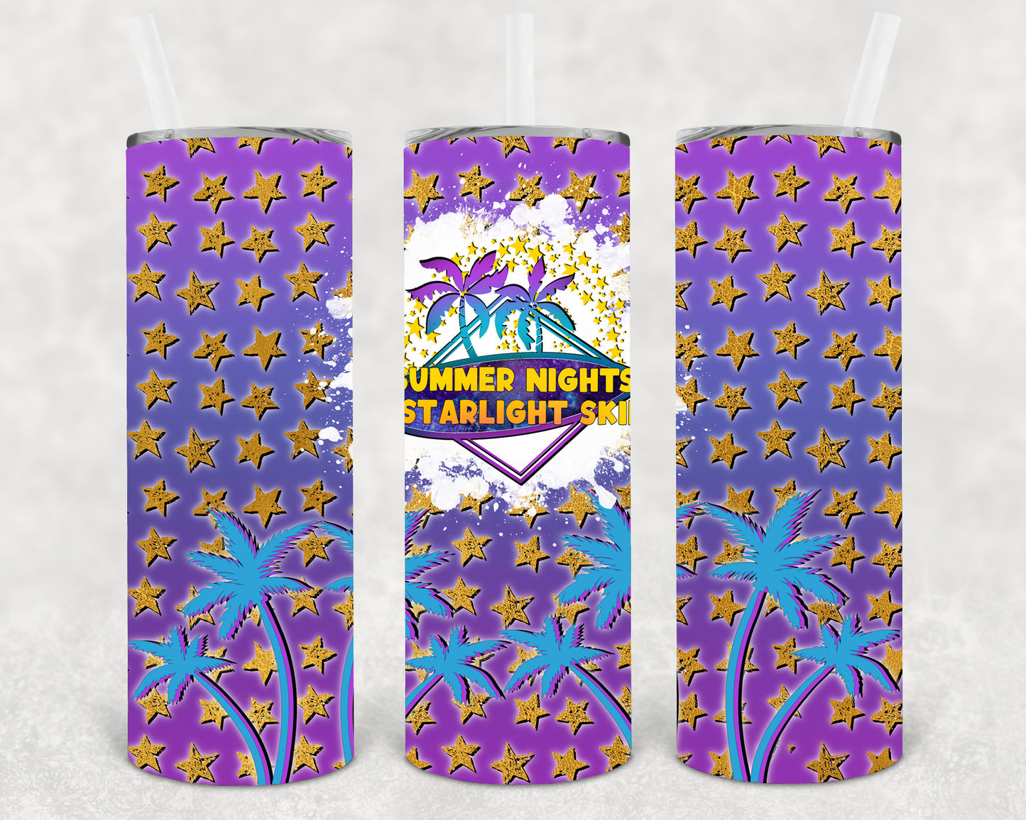 Summer Nights Starlit Skies 20 oz Skinny Tumbler