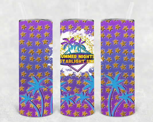 Summer Nights Starlit Skies 20 oz Skinny Tumbler