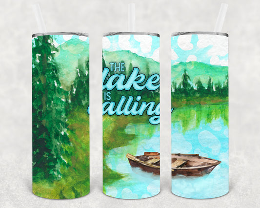 The Lake is Calling 20 oz Skinny Tumbler