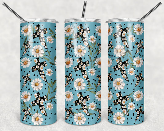 Daisy Cross 20 oz Skinny Tumbler