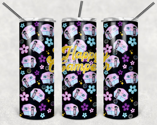 Happy Camper 20 oz Skinny Tumbler