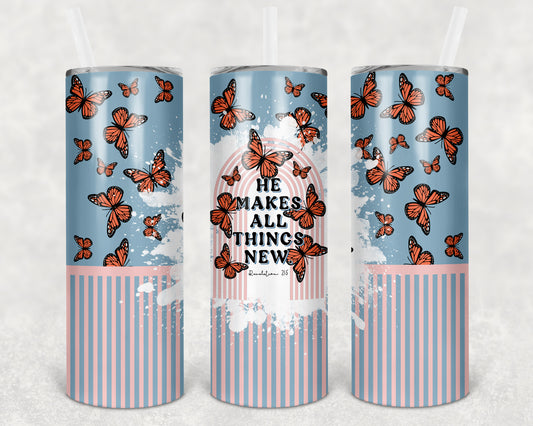 He Makes All Things New 20 oz Skinny Tumbler