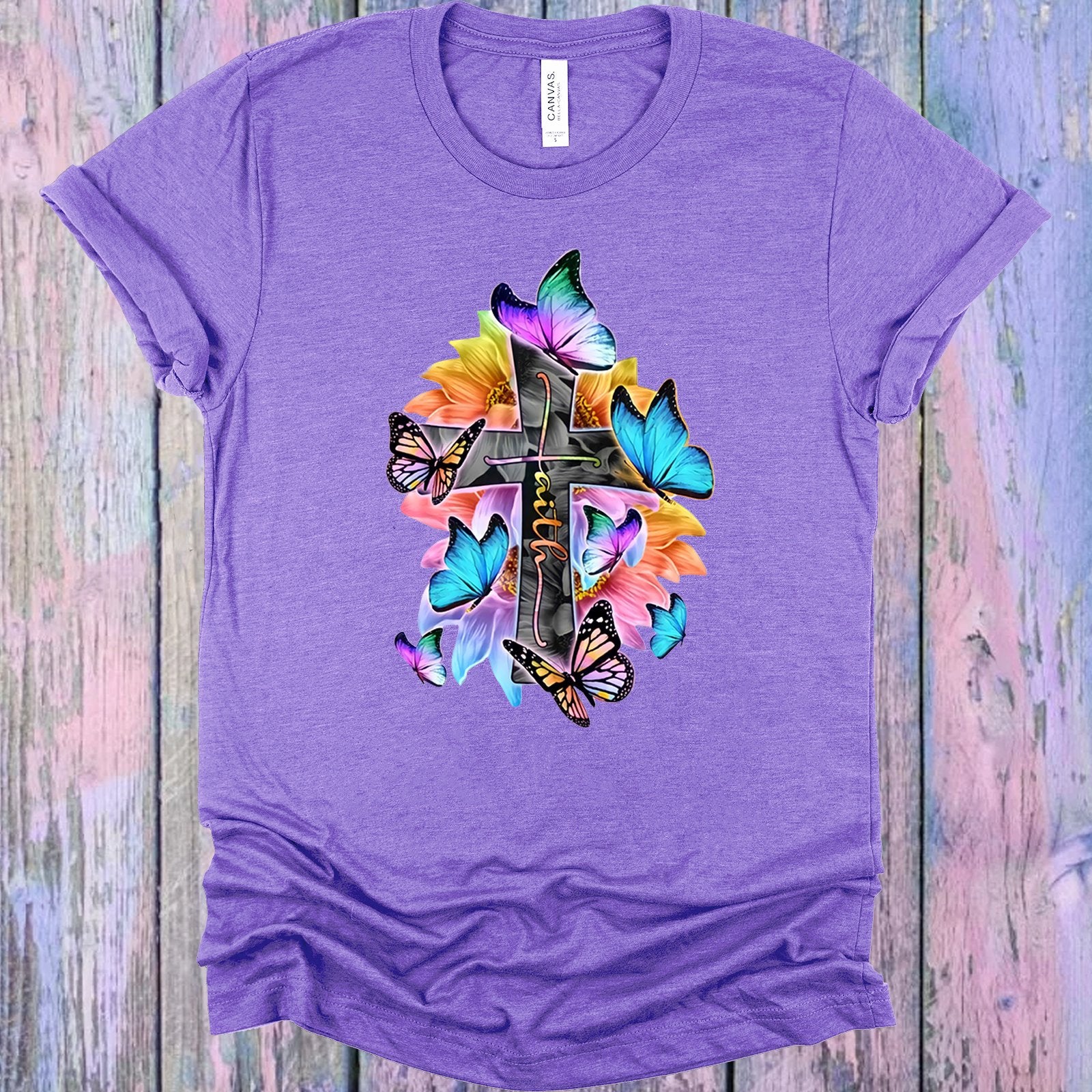 Faith Butterfly Cross Graphic Tee Graphic Tee