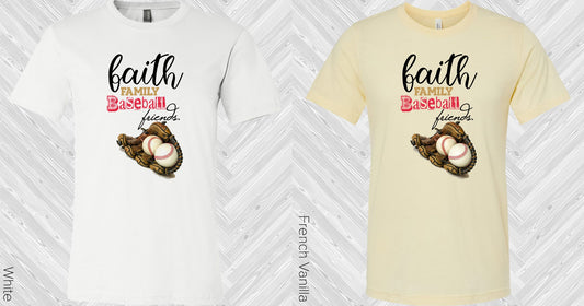 Faith Family Baseball Friends Graphic Tee Graphic Tee