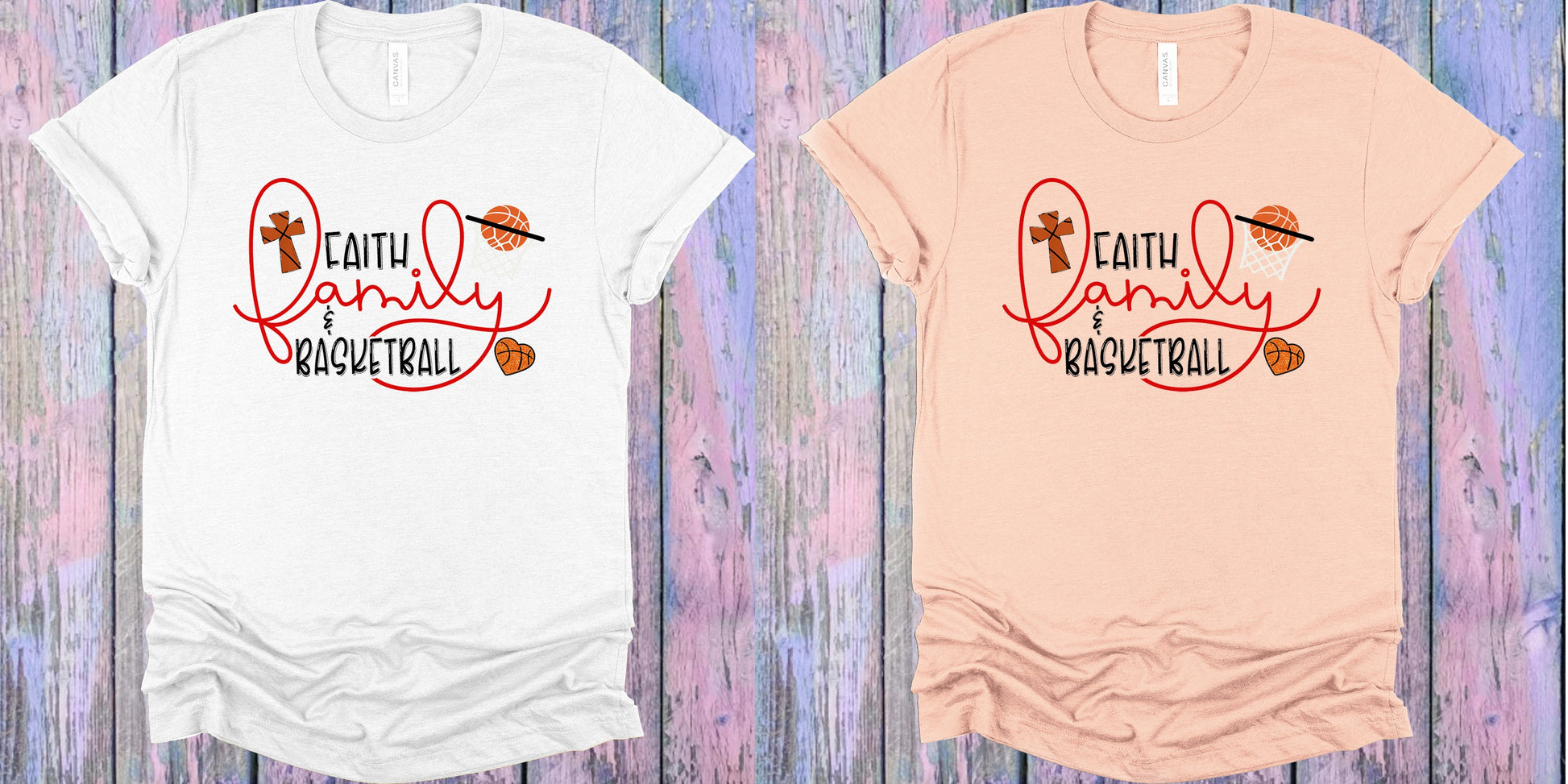 Faith Family And Basketball Graphic Tee Graphic Tee