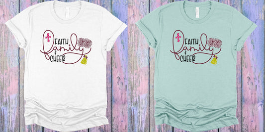 Faith Family And Cheer Graphic Tee Graphic Tee