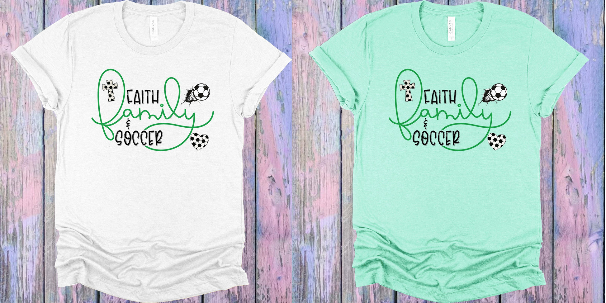 Faith Family And Soccer Graphic Tee Graphic Tee