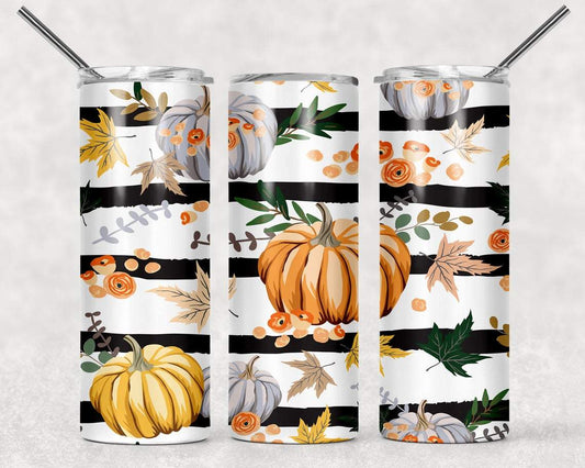 Fall Pumpkins 20 Oz Skinny Tumbler