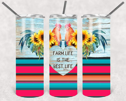 Farm Life Is The Best 20 Oz Skinny Tumbler