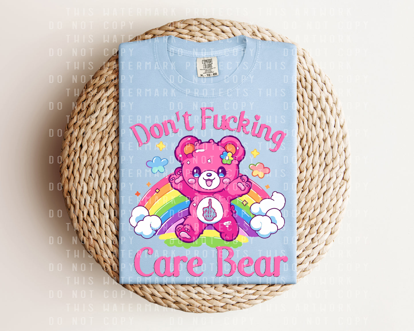 Don't F***ing Care Bear Graphic Tee