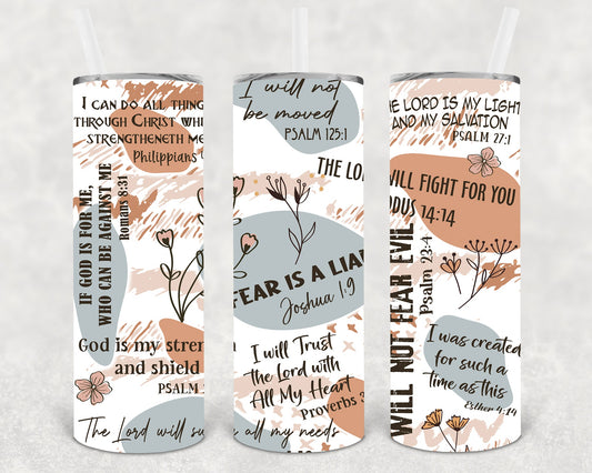 Fear Is A Liar 20 Oz Skinny Tumbler