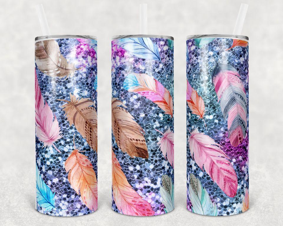 Feathers 20 Oz Skinny Tumbler