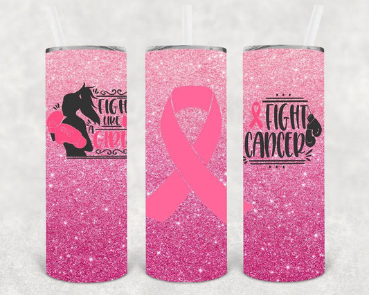 Fight Cancer 20 Oz Skinny Tumbler