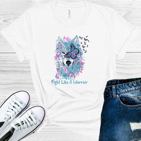 Fight Like A Warrior Wolf Graphic Tee Graphic Tee