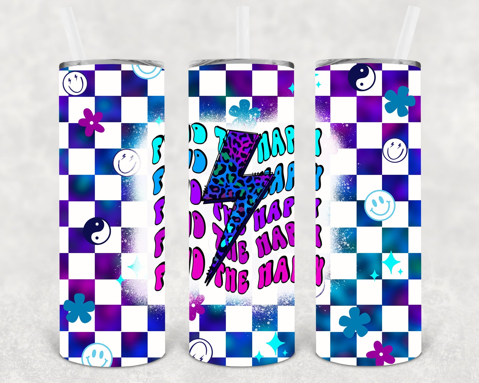 Find The Happy 20 Oz Skinny Tumbler