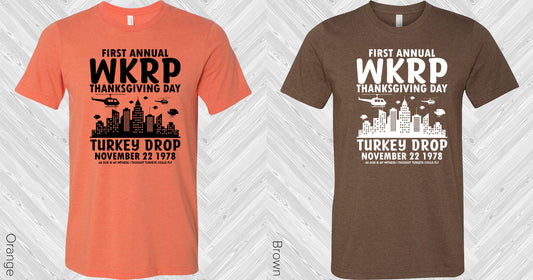 First Annual Wkrp Turkey Drop Graphic Tee Graphic Tee