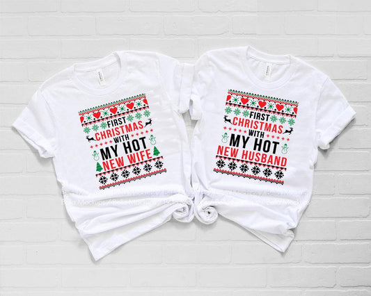First Christmas With My Hot New Husband Graphic Tee Graphic Tee