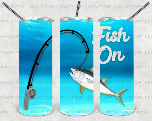 Fish On 20 Oz Skinny Tumbler
