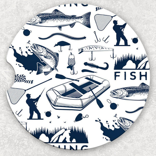Car Coaster Set - Fishing