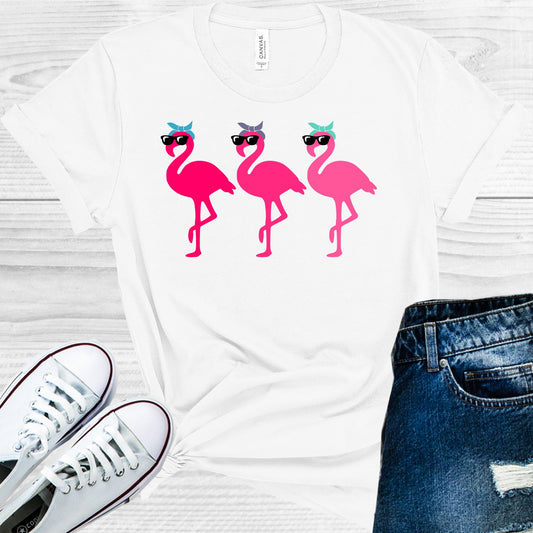 Flamingos In Sunglasses Graphic Tee Graphic Tee