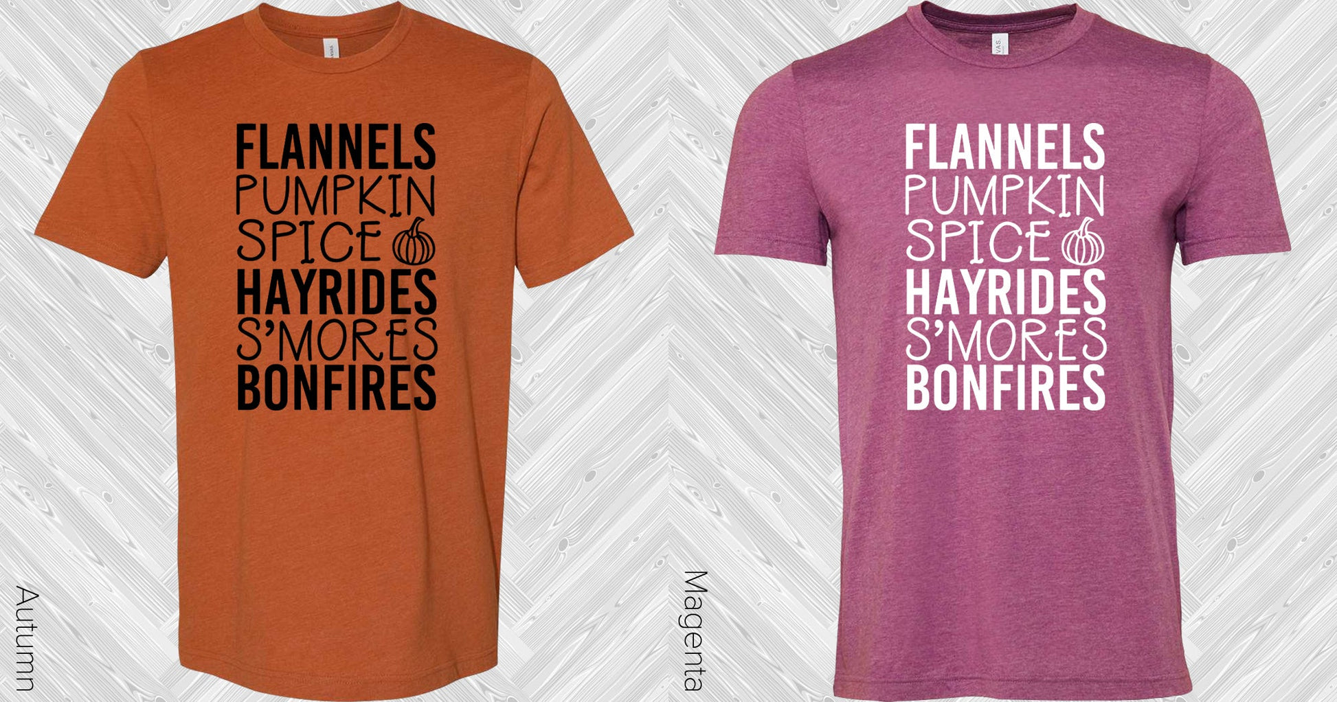 Flannels Pumpkin Spice Hayrides Smores Bonfires Graphic Tee Graphic Tee
