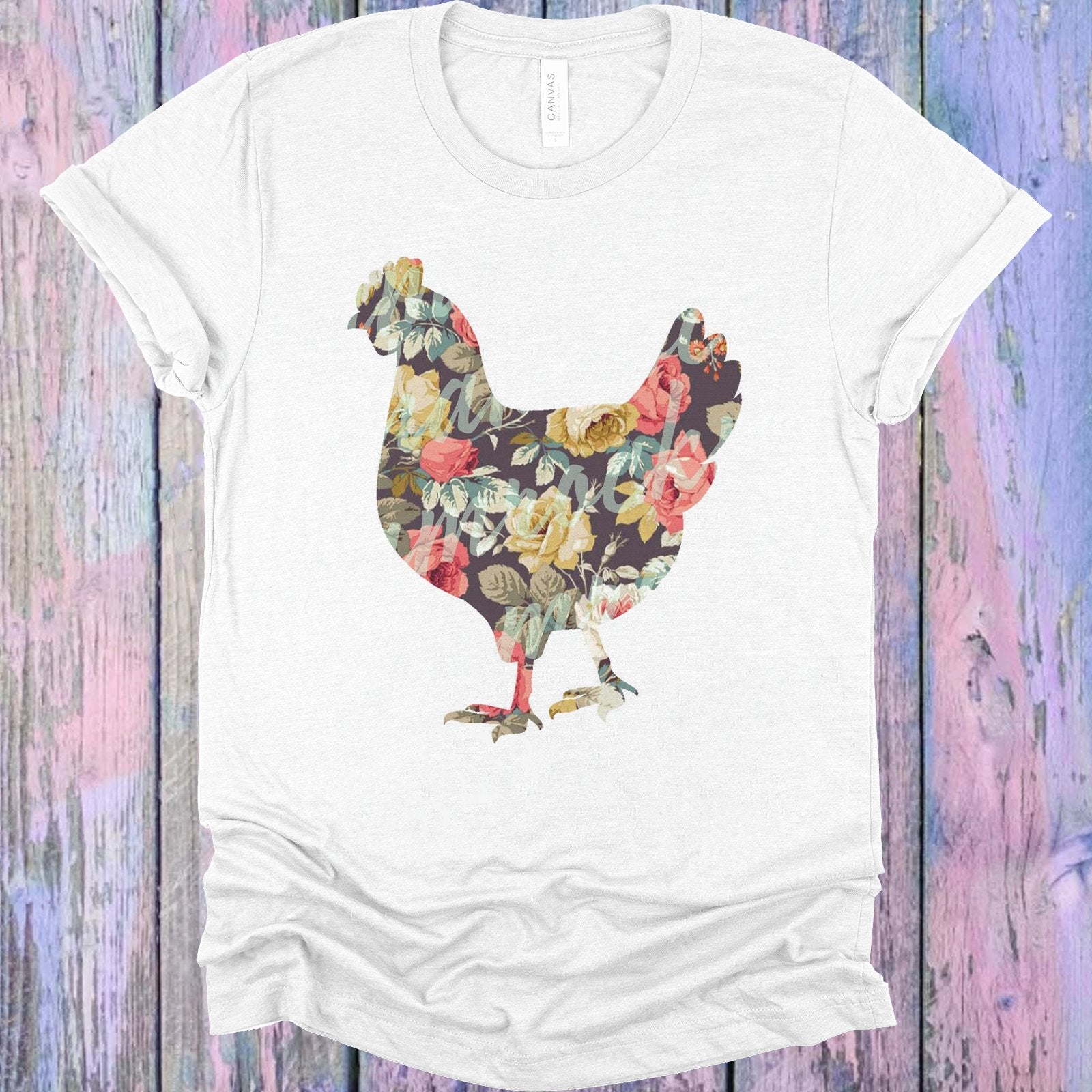 Floral Chicken Graphic Tee Graphic Tee