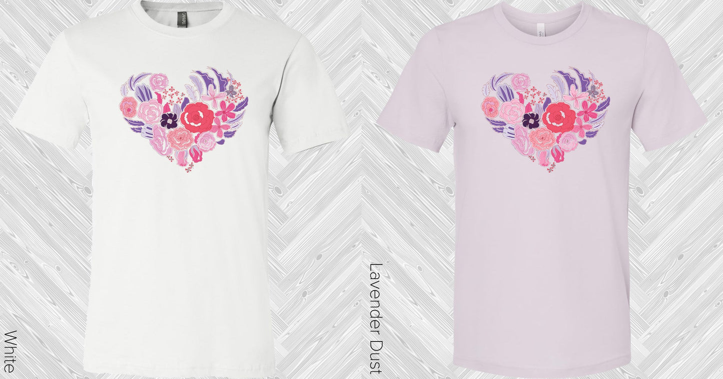 Floral Heart Graphic Tee Graphic Tee