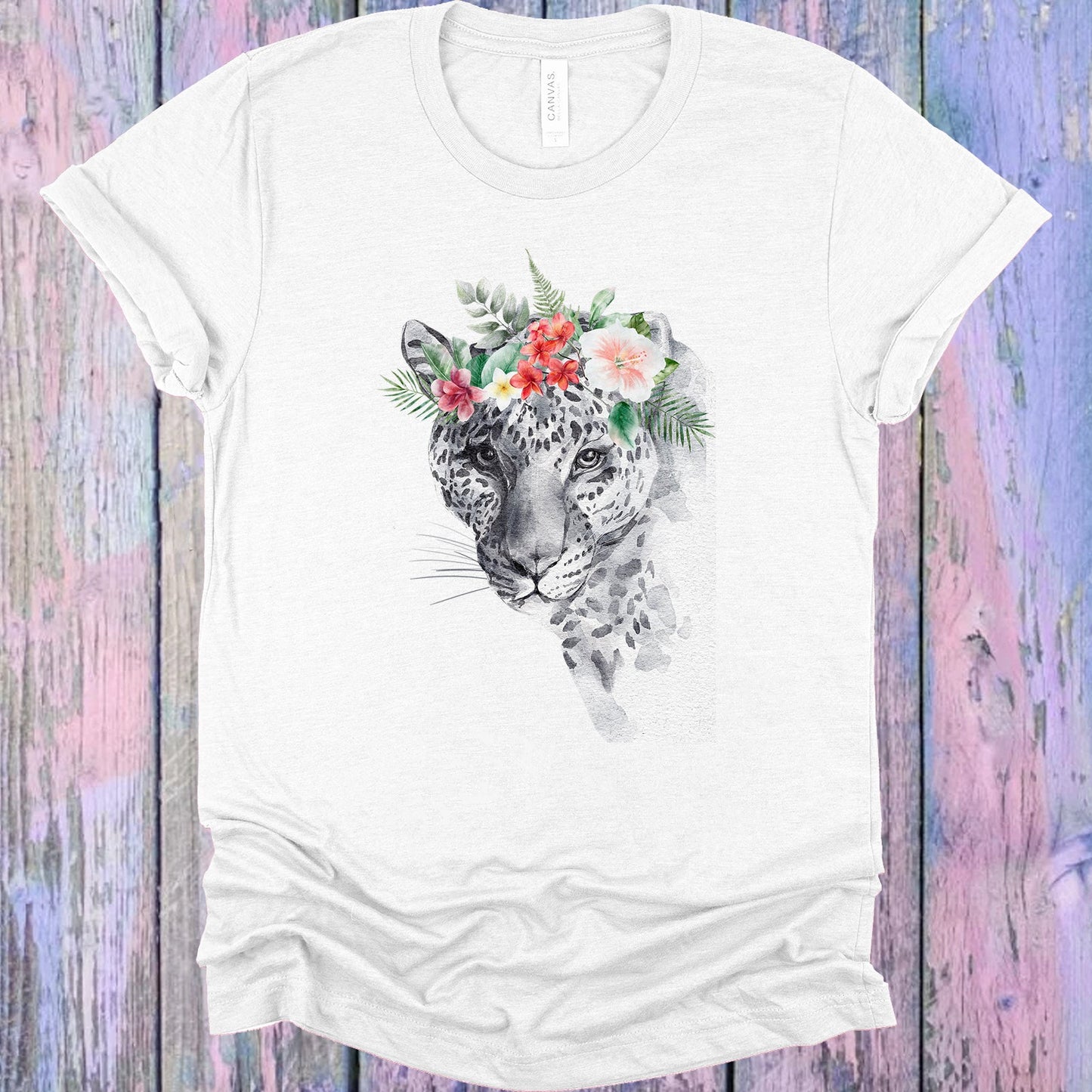 Floral Leopard Graphic Tee Graphic Tee