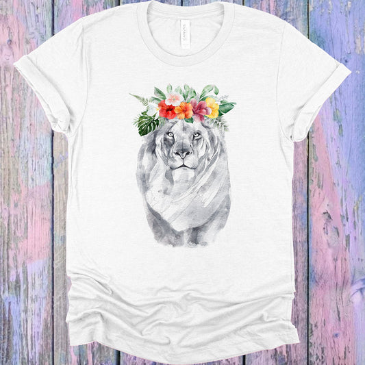 Floral Lion Graphic Tee Graphic Tee