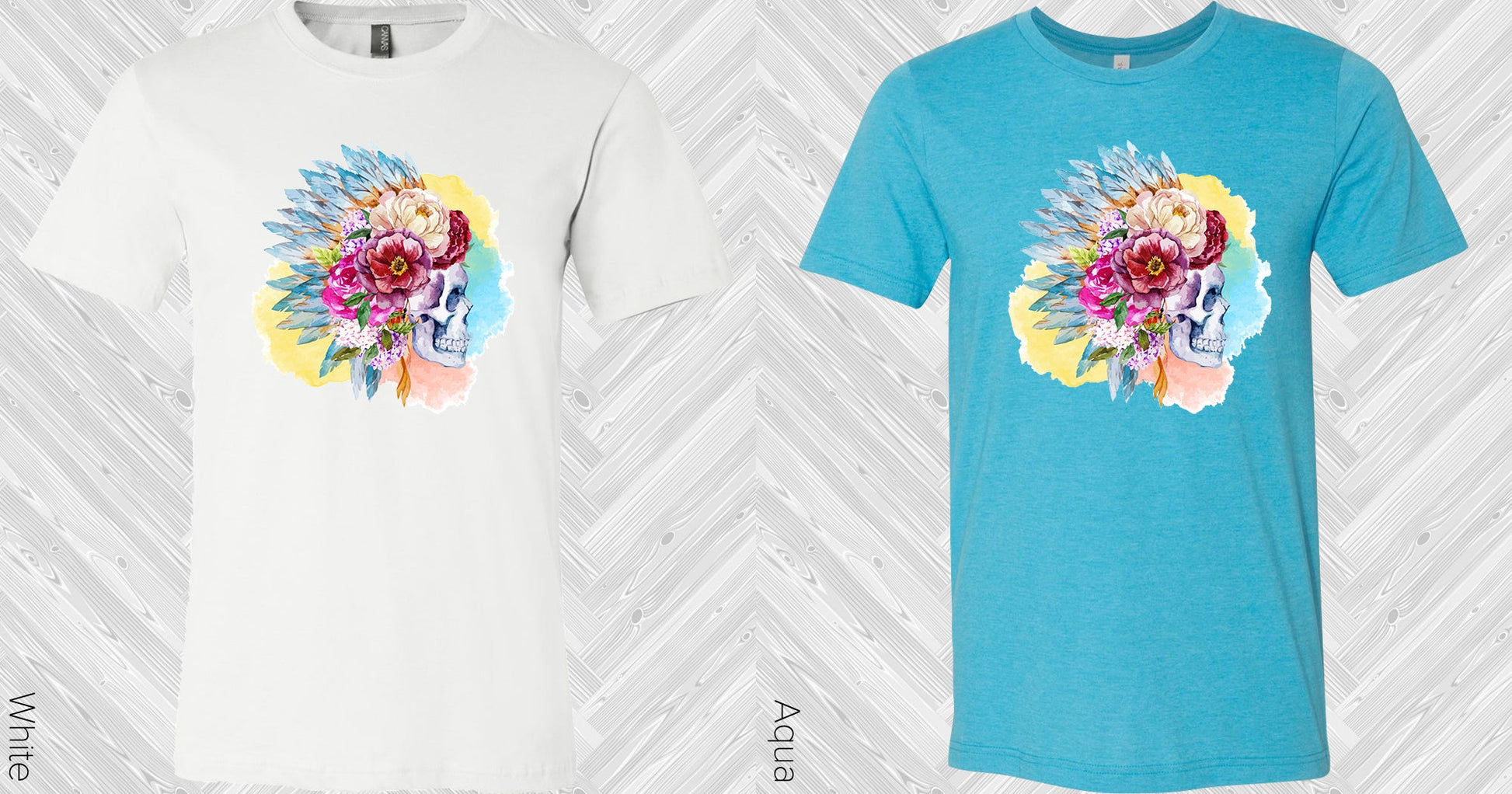 Floral Skull Graphic Tee Graphic Tee