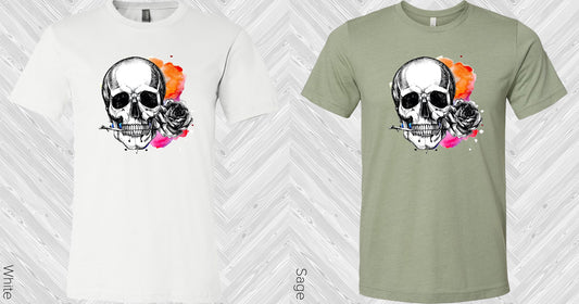 Floral Skull Graphic Tee Graphic Tee