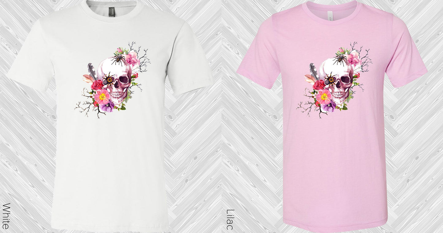 Floral Skull Graphic Tee Graphic Tee