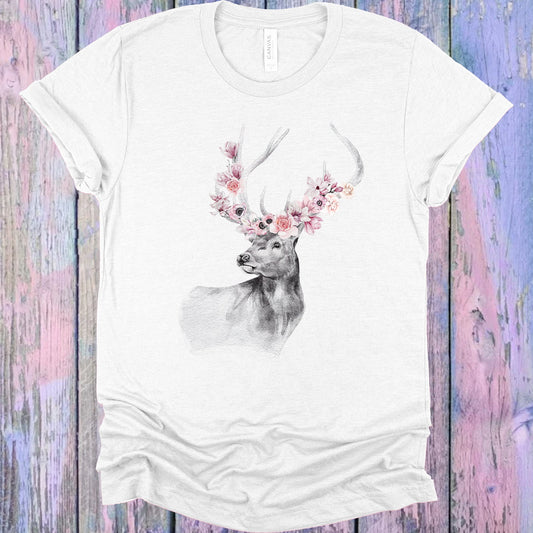 Floral Stag Graphic Tee Graphic Tee