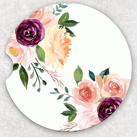 Car Coaster Set - Floral