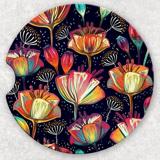 Car Coaster Set - Floral