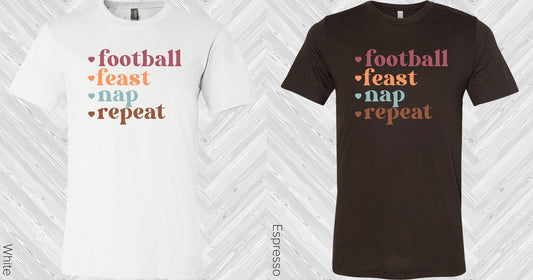 Football Feast Nap Repeat Graphic Tee Graphic Tee