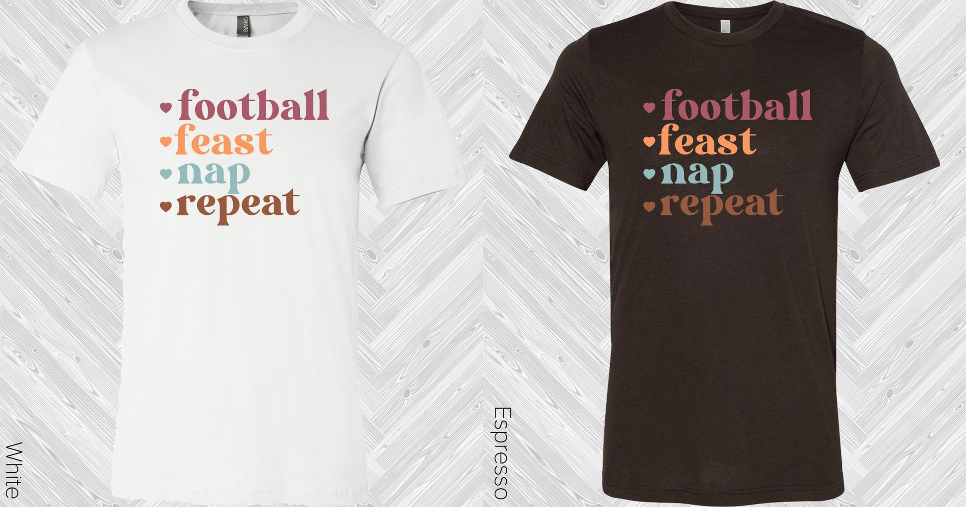 Football Feast Nap Repeat Graphic Tee Graphic Tee