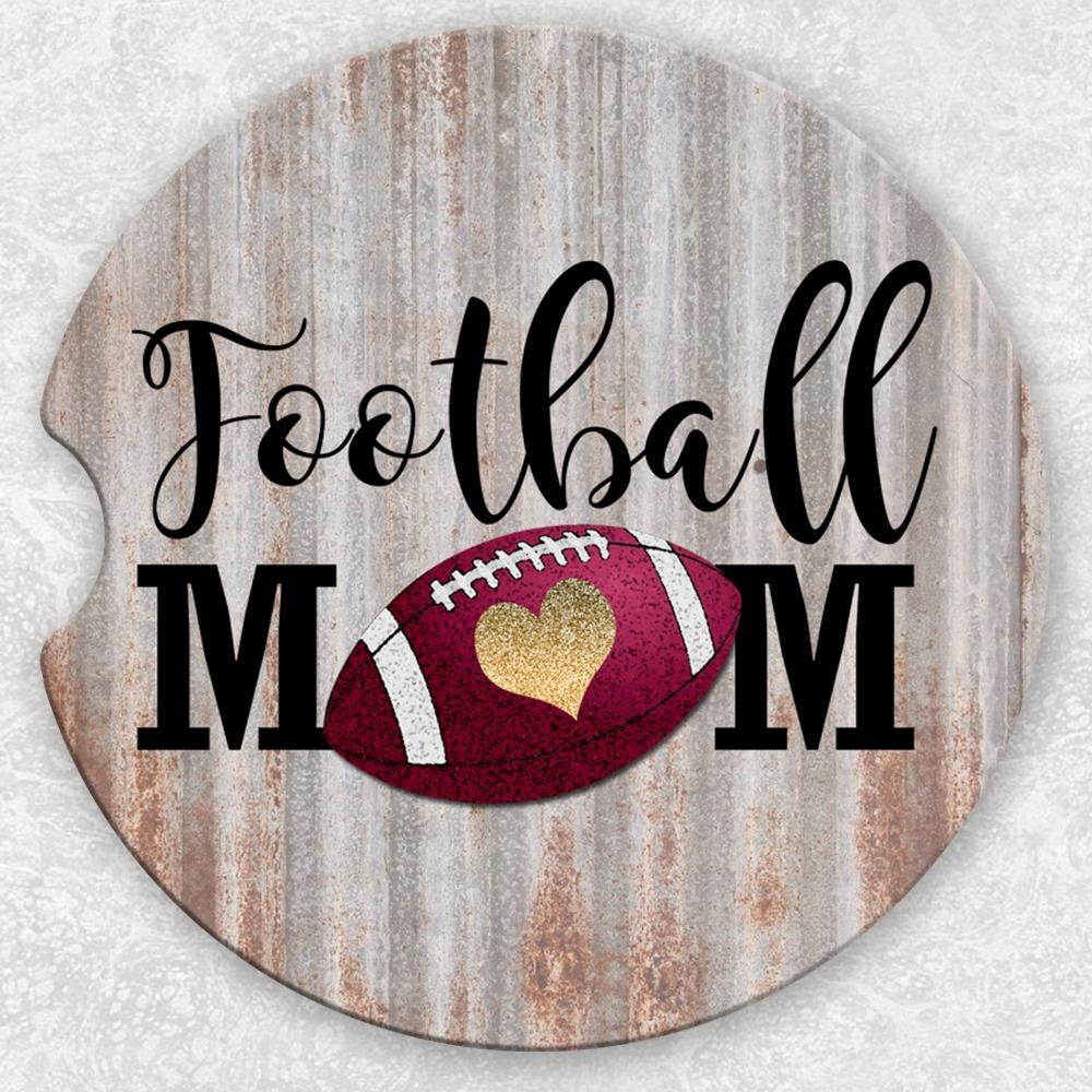 Car Coaster Set - Football Mom