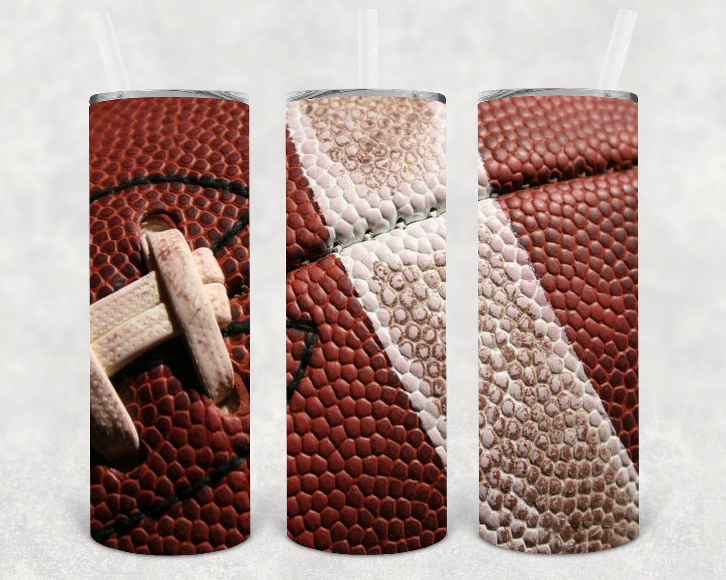 Football 20 Oz Skinny Tumbler