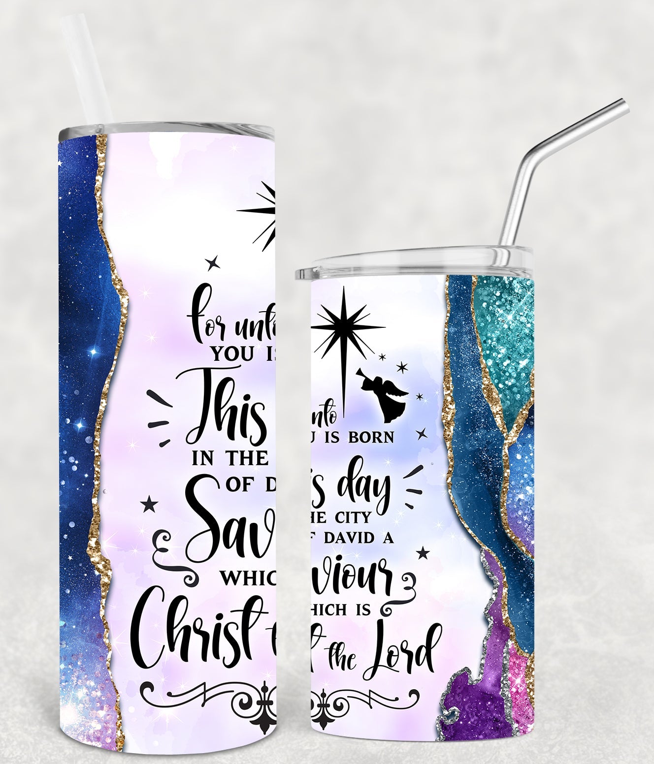 For Unto You Is Born 20 Oz Skinny Tumbler