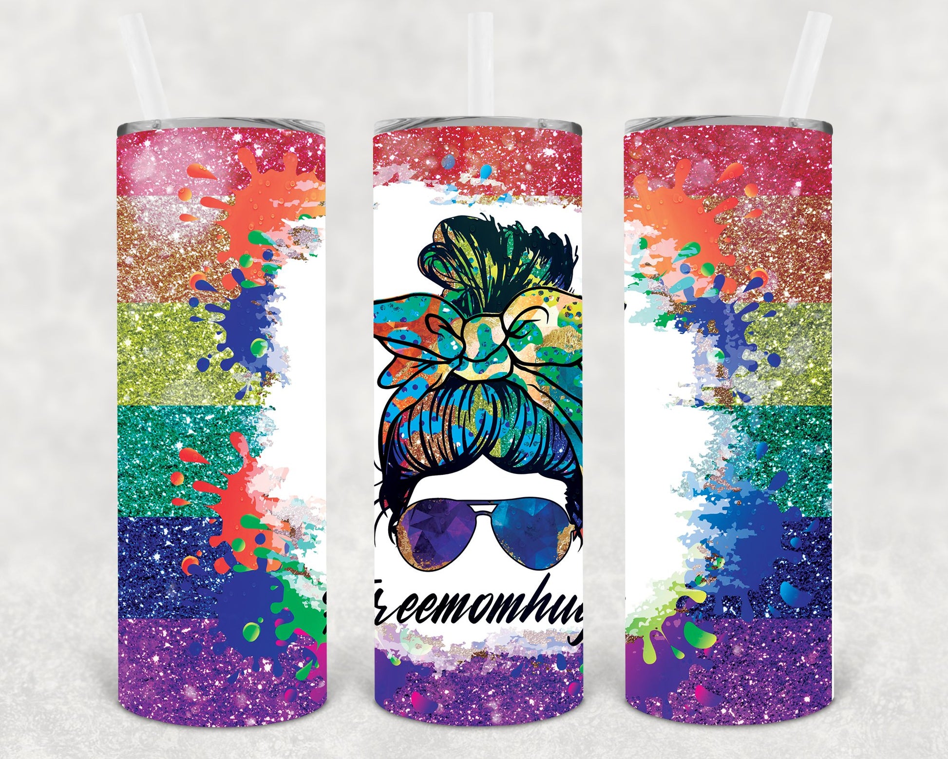 Free Mom Hugs 20 Oz Skinny Tumbler