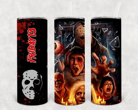 Friday 13 20 Oz Skinny Tumbler