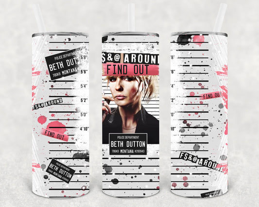 F*** Around And Find Out 20 Oz Skinny Tumbler