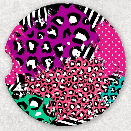 Car Coaster Set - Funky Cheetah