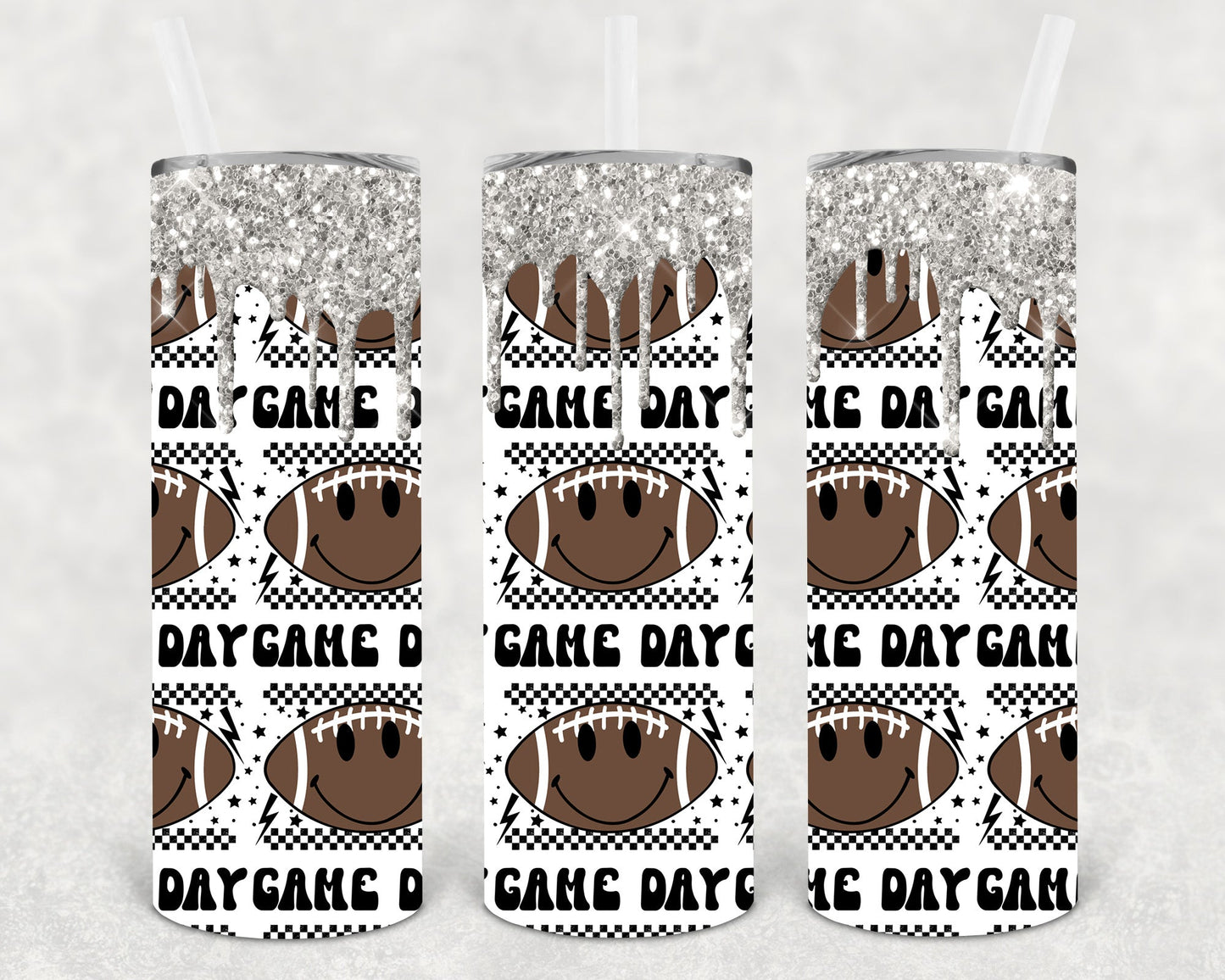 Game Day Football 20 Oz Skinny Tumbler