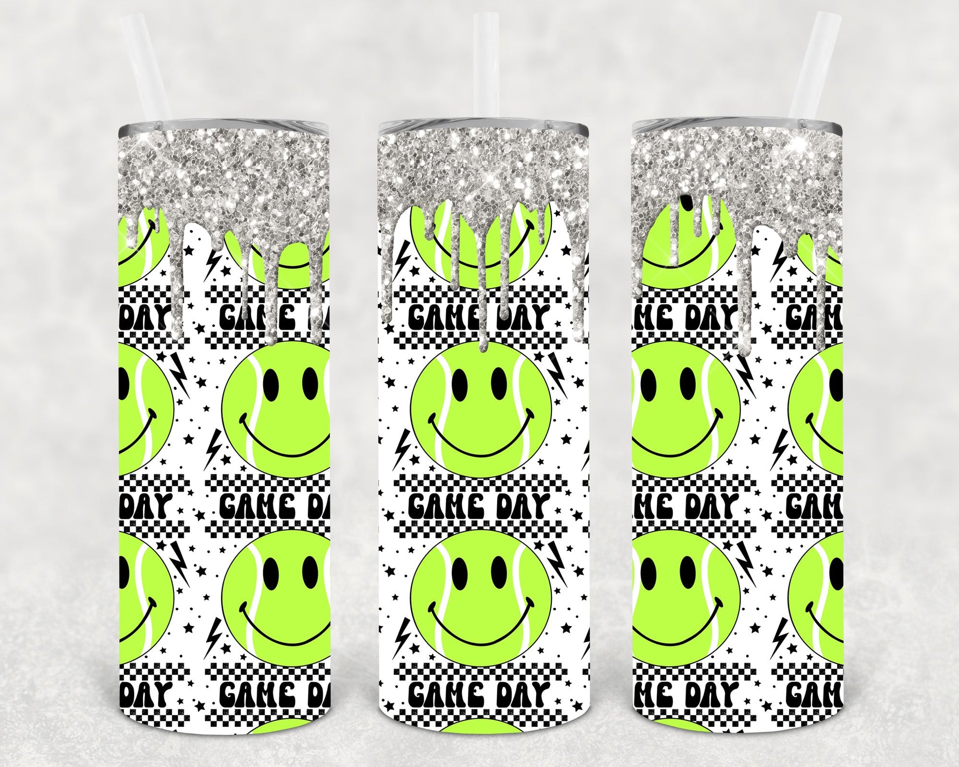 Game Day Tennis 20 Oz Skinny Tumbler