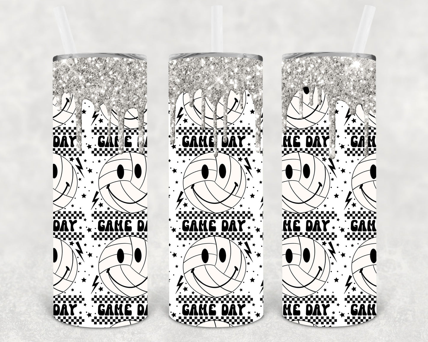 Game Day Volleyball 20 Oz Skinny Tumbler