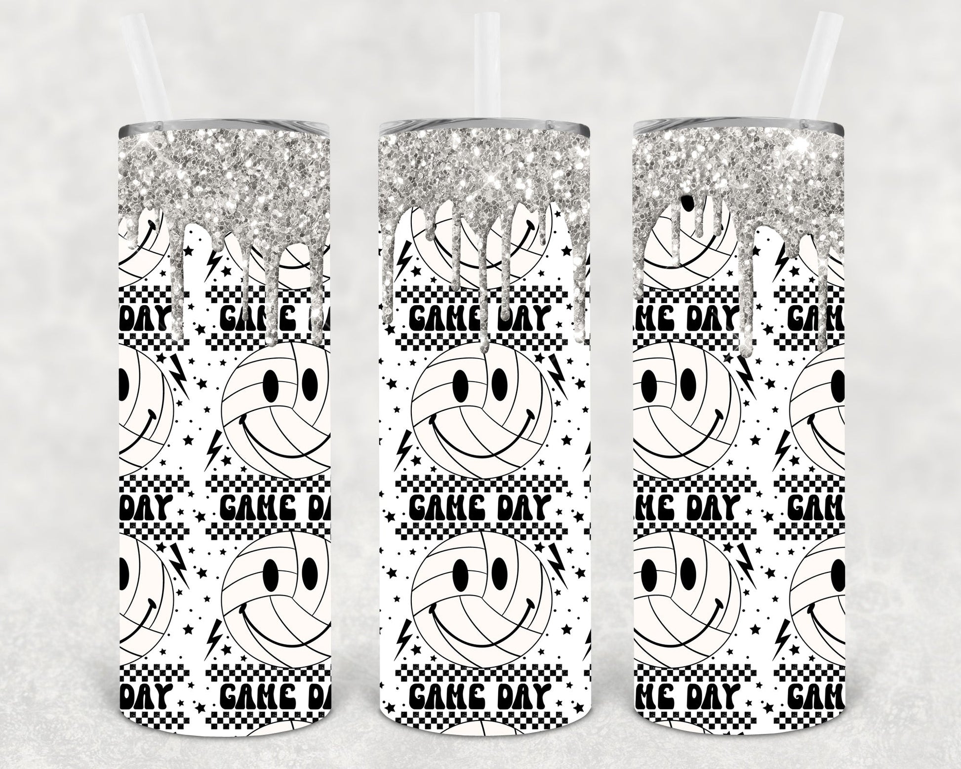 Game Day Volleyball 20 Oz Skinny Tumbler