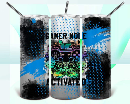 Gamer Mode Activated 20 Oz Skinny Tumbler