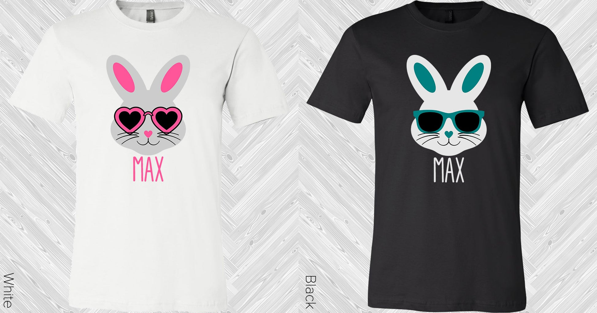 Girl Bunny With Name Graphic Tee Graphic Tee
